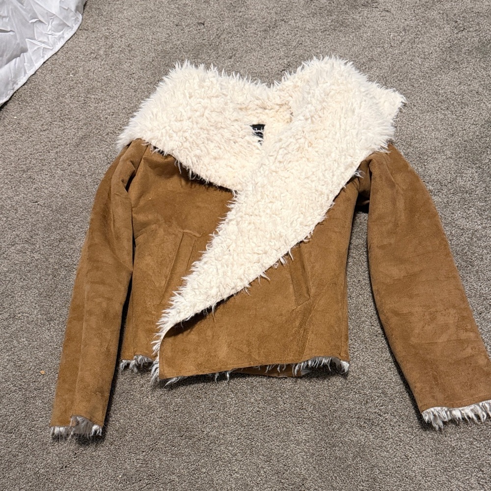 Me Jane Cream Faux Fur Jacket